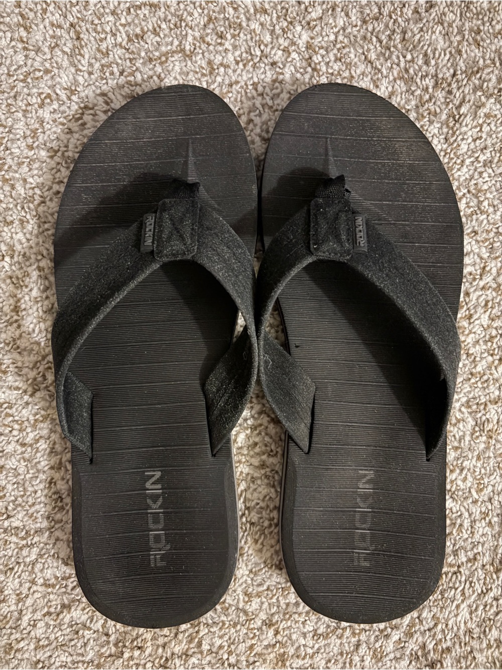 Rockin Black Men's Flip Flops